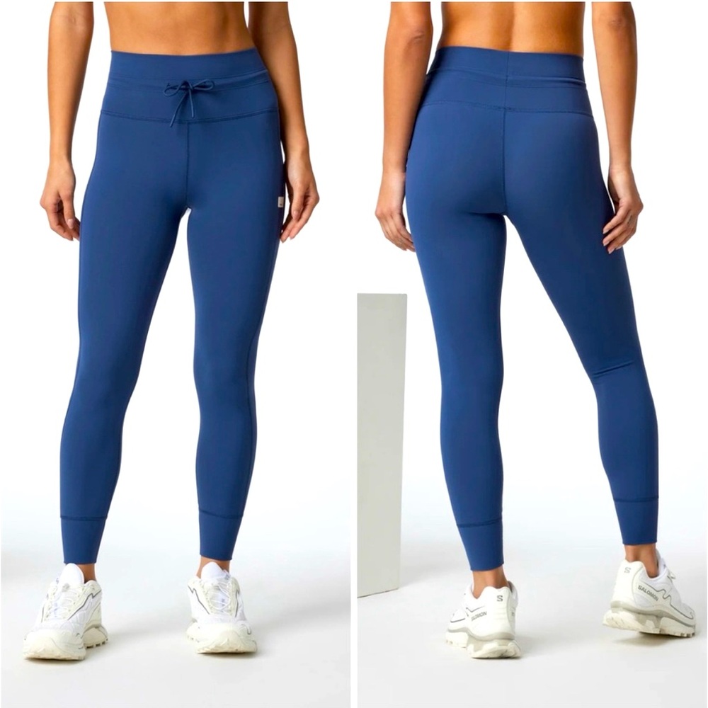 NWOT Vuori Daily Legging French Blue High Rise Crop Short Sz S
